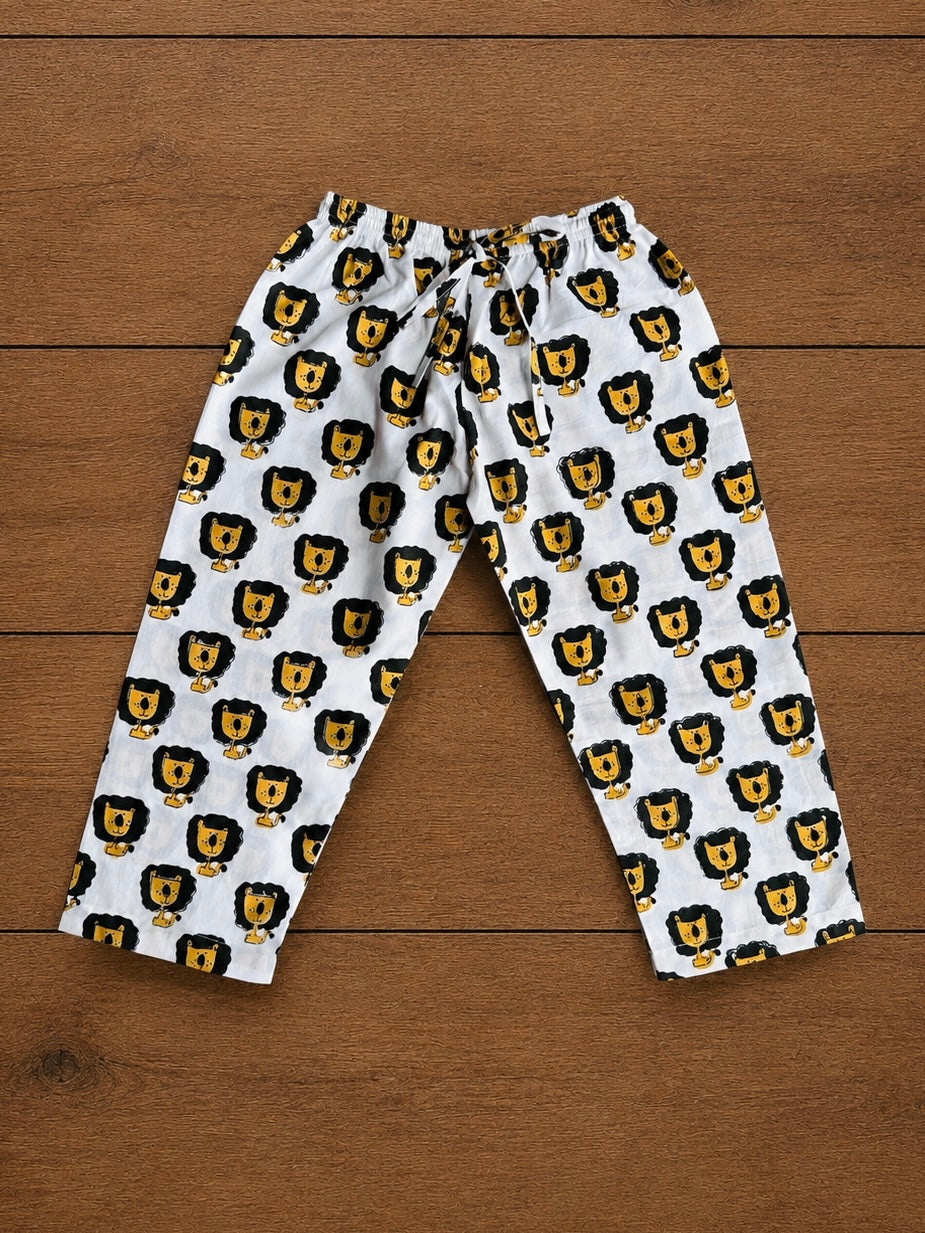 Yellow little sheru print kids loungewear set