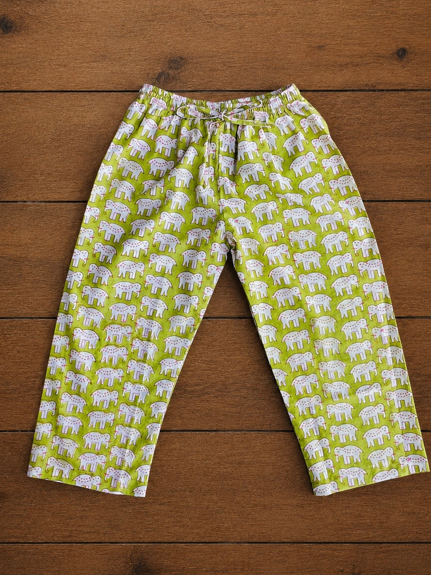 Green haathi kids loungewear set