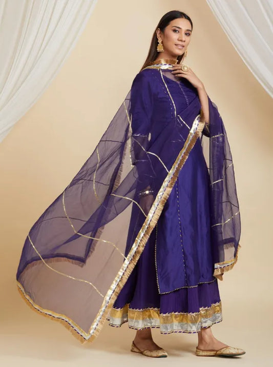 Shahi jamni chanderi kurta lehenga set