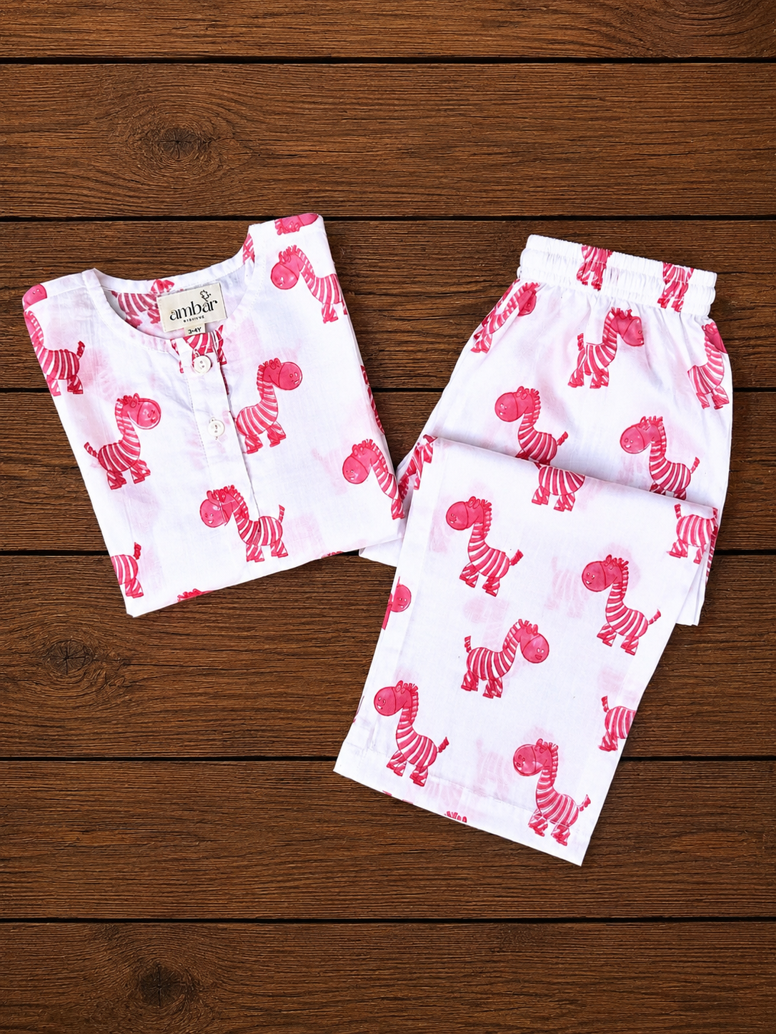 Bright pink whale print zebra loungewear set